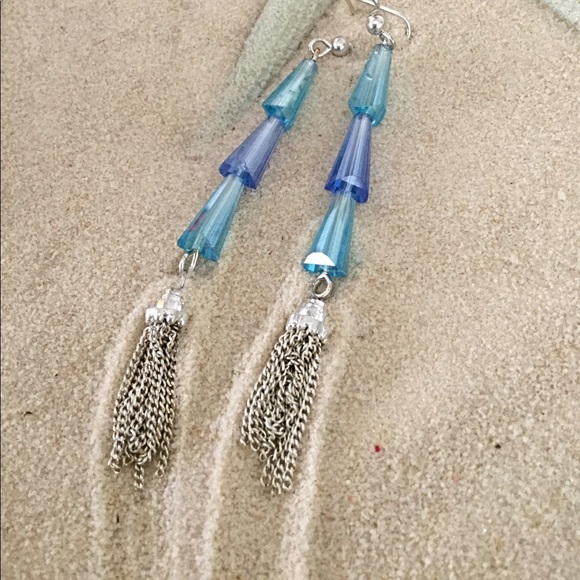 ldmtreasures Jewelry - Glass Chandelier Earrings. Colors of the Ocean
